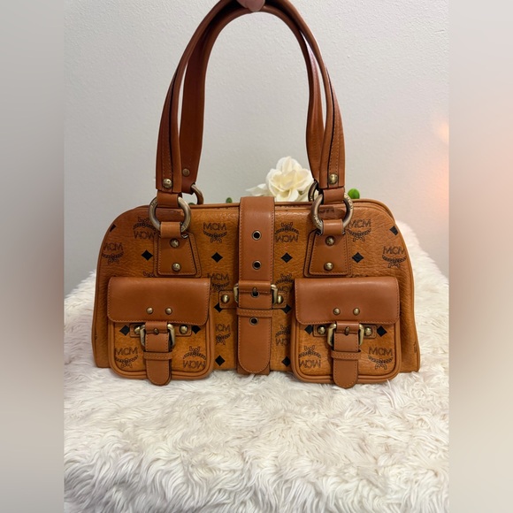 MCM Handbags - MCM Brown Leather Shoulder Bag